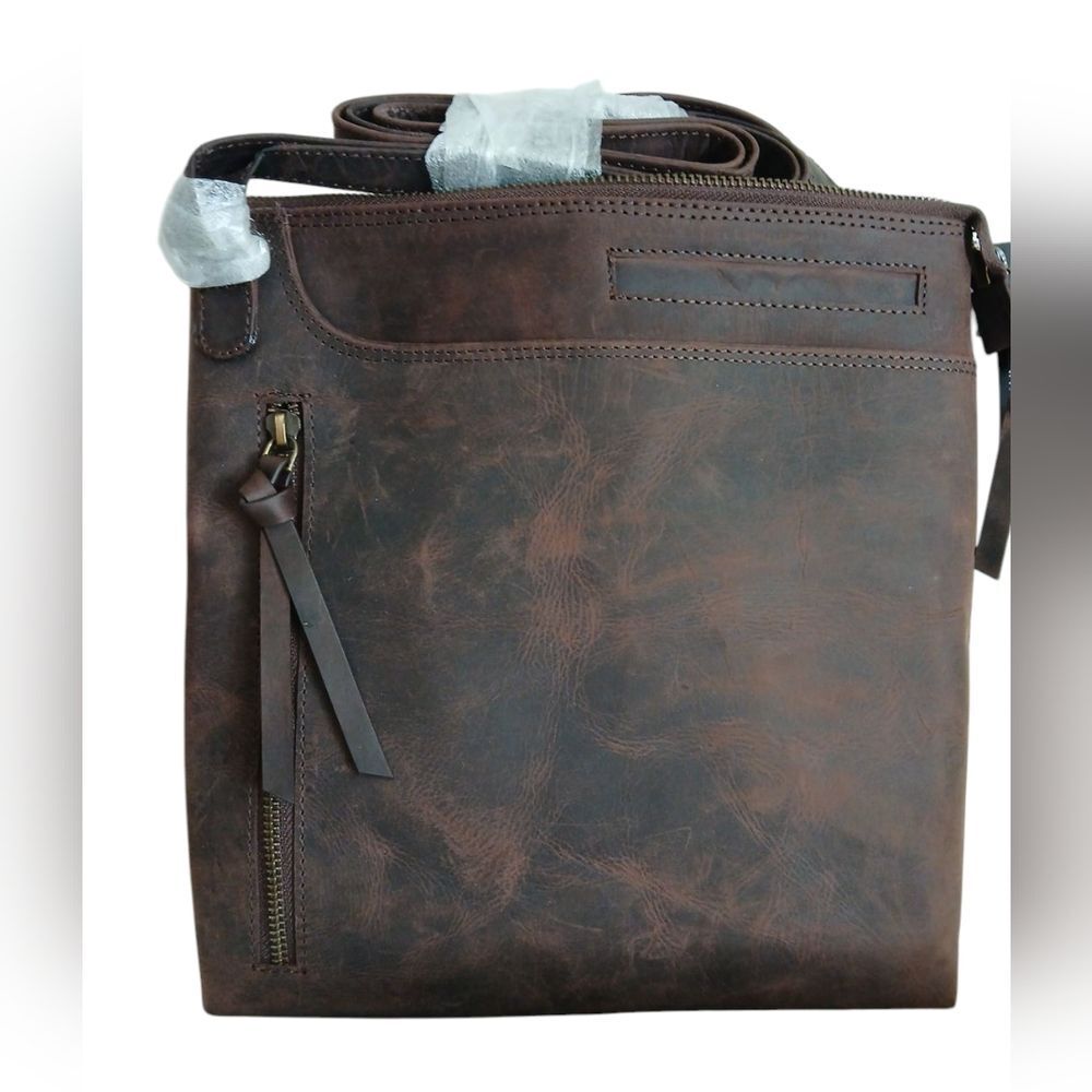 Oak Leathers Vintage Inspired Purse Crossbody Brown Leather Purse